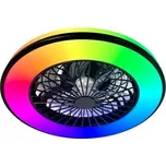 LED RGBW Stm stropní svítidlo s ventilátorem VENTELUX LED/48W/230V černá + DO