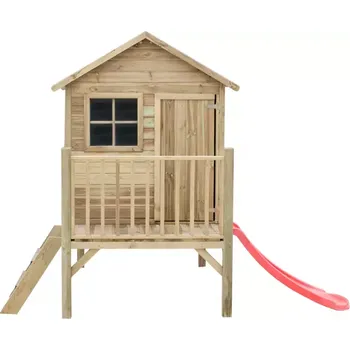 Dětský domeček Dětský domeček Tomek se skluzavkou 174x123x212 cm