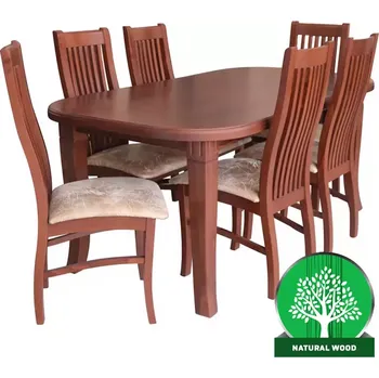 Jídelní set Jídelní set Marek 1+6 Hnědý 180x90+50