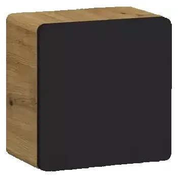 Koupelnový nábytek Závěsná skříňka Bronx 35 cube černý/dub