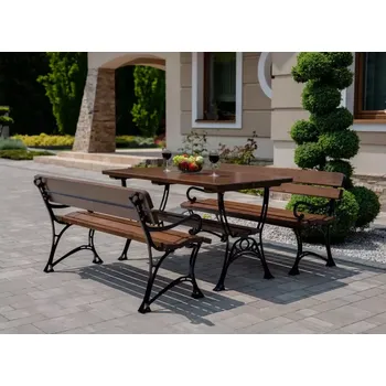 Zahradní sestava Zahradní souprava Královská 2 s područkami ořech