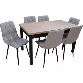 Jídelní set Jídelní set 1+6 Miki cremona/černá