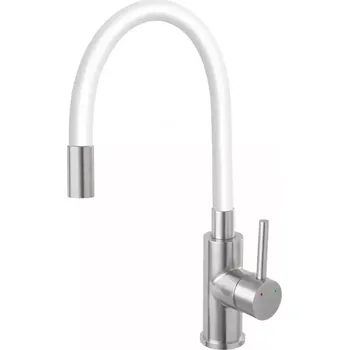Flexibilní baterie dřezová Fitness inox bílá