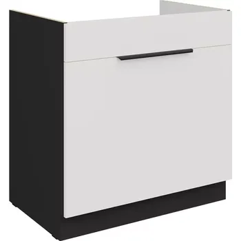 Kuchyňská skříňka Aria WH/BL Anti Fingerprint 80zl 1s Bb