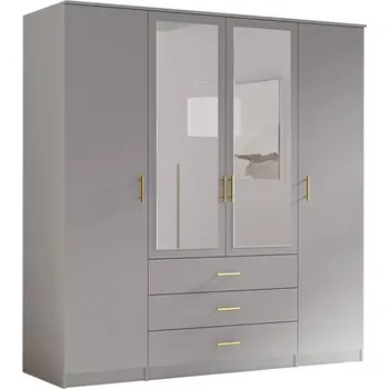 Předsíňová stěna Skříň 4D šedá