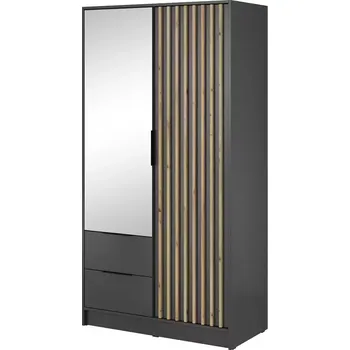 Předsíňová stěna Skříň Nelly 2d zrcadlo grafit/lamela artisan