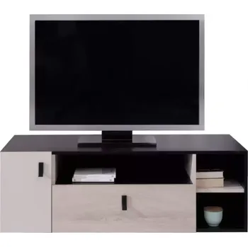 Televizní stolek TV Stolek Planet 120cm L/P Čierna/Dub/Béžová