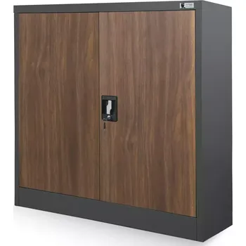 Kancelářská sestava Kancelářská skříň Beata kov antracit/ořech
