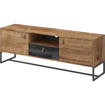 Obývací stěna TV stolek Dark DRTV 153 dub ribbeck/černá kámen