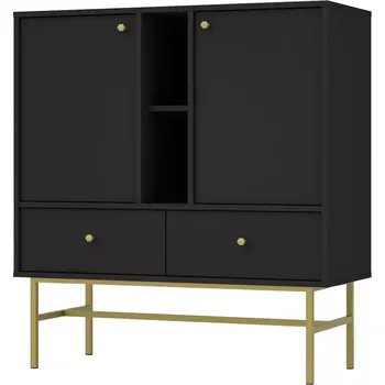 Kancelářská sestava Komoda Tokyo 3 2F 2S černý grafit 825