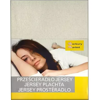 Prostěradlo Jersey prostěradlo s napínací gumou 180x200 béžové b.2