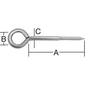 Šroub Šroub s okem 100 x 7,8 zn 2 ks