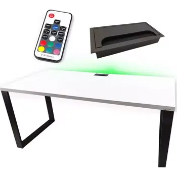 Kancelářská sestava Psací Stůl Top Loft Bílý 136x66x2,8 Model 2