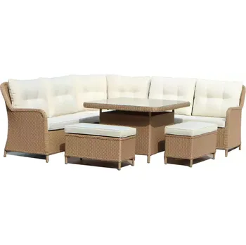 Zahradní sestava Zahradní rohová souprava Pau s lavicemi