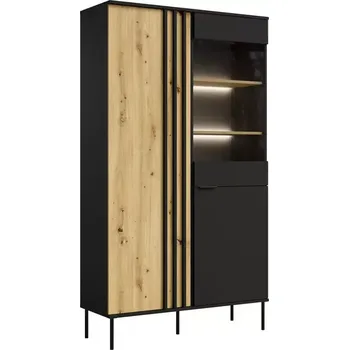 Vinotéka Vitrína 2D Rimini 01 černá/artisan