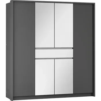 Kancelářská sestava Skříň Split 200 grafitová/zrcadlo