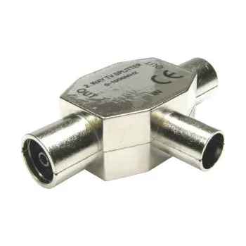 Televizní anténa 2 Port TV COAX Splitter - Female to 2x M