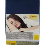 Froté prostěradlo s napínací gumou 200x220 tmavě modré b.34