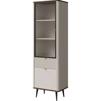 Obývací stěna Vitrína Marly 3 ořech/kašmír