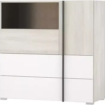 Kancelářská sestava Komoda Remo RM8 dub wilton/bílá/antracit