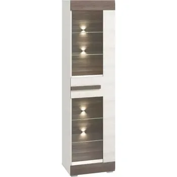 Vinotéka Vitrína Blanco 55 cm, borovice sněžná / new grey