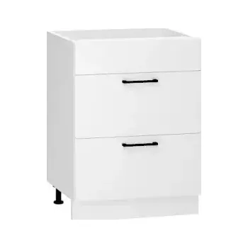 Kuchyňská skříňka Kuchyňská skříňka Denis D60PC S/2 zasl bílý satén mat/bílá