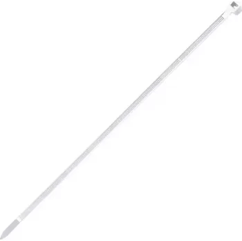 Organizace kabelů Vázací pásky 4.8 x 200 mm bílé, nylon, 100 ks.