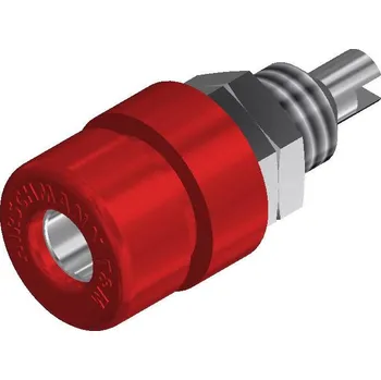 Krokosvorka Hirschmann Test a Measurement BIL 30 zdířka pro banánek zásuvka, vestavná vertikální Ø pin: 4 mm červená 1 ks