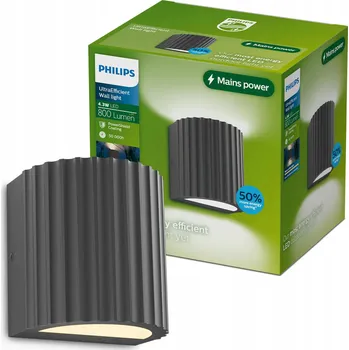 Venkovní osvětlení Venkovní nástěnné svítidlo Philips šedé s integrovaným LED zdrojem 4,3 W