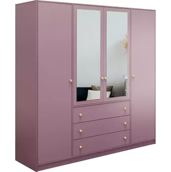 Předsíňová stěna Skříň Siena 2 D4 švestka / zrcadlo