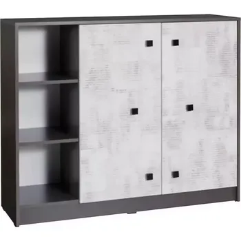 Kancelářská sestava Komoda Tommy 120 cm Grafit/Enigma