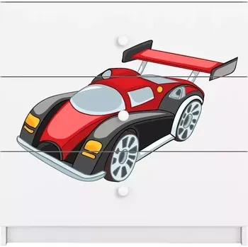 Dětský pokoj Dětská komoda Babydreams bílá - Auto