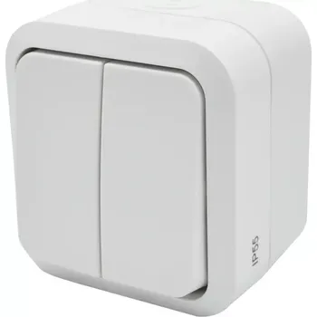 vypínač Sériový vypínač na omítku Aqua Pro IP55 vodotěsný bílý
