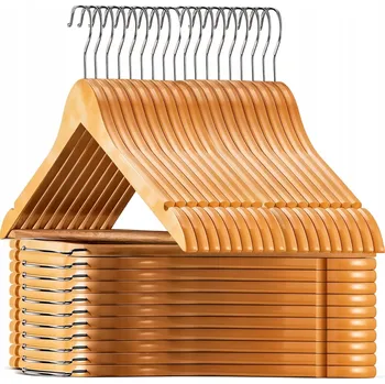 Věšák Dřevěný věšák Gockowiak závěsný, odstíny béžové, 30 ks