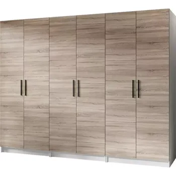 Ložnicová sestava Skříň 3x Gold 2D bílá/dub sonoma