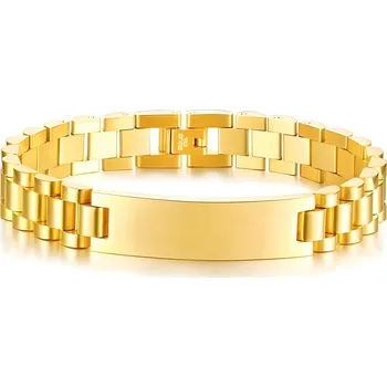 Náramek IZMAEL Pánský náramek AX 38439 Zlatá/21cm/12mm KP38439