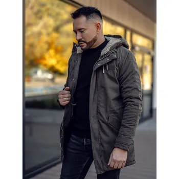 Pánská parka Khaki pánská zimní bavlněná parka Bolf EX838A - L