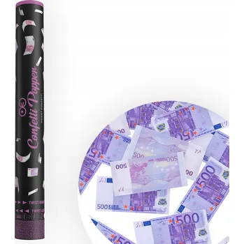 Konfeta PartyPal tuba s konfetami - bankovky, vícebarevné