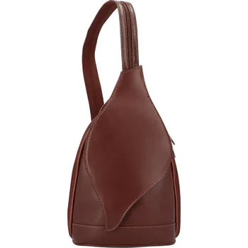 Nepřehlédnutelný dámský kožený batůžek Izabela, světlejší hnědá