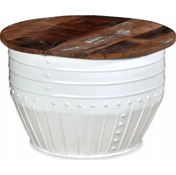 Konferenční stolek Stolek VidaXL kulatý 60 x 60 x 40 cm bílý