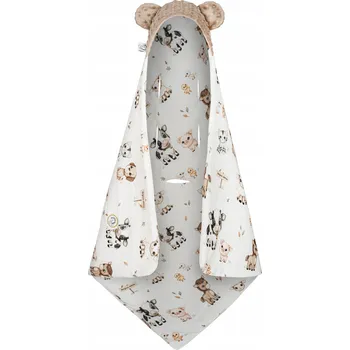 Zavinovačka Bambusová zavinovačka Deka 90x90 cm do autosedačky Farma zateplená