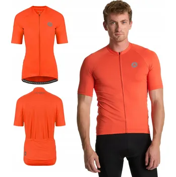 cyklistický dres Pánský cyklistický dres ATTABO Setvi oranžový M LEHKÝ PRODYŠNÝ