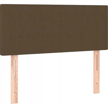 Čelo postele nastavitelné, tmavě hnědá, 90x5x78/88 cm, látka