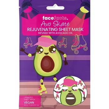 Pleťová maska FACE FACTS pleťová maska v plátýnku AVO SKATE hydratační s avokádem
