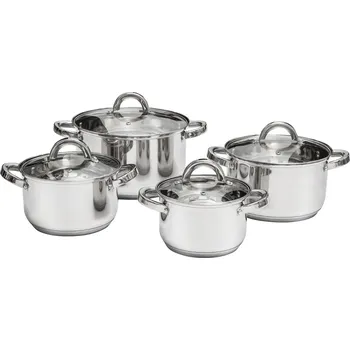 Sada nádobí Sada hrnců Ambition, nerezová ocel, 8 kusů, silné dno, Berry