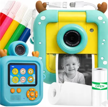 Digitální kompakt Fotoaparát MAXSELL DRUKUŚ, dětský fotoaparát, DÁREK pro děti, vícebarevný