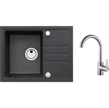 Granitový dřez Alveus SET ALVEUS Intermezzo 30 - 91 + BATERIE TONIA Chrom SETA377