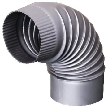 Kouřovod Žemini, Koleno pro kouřovod, 90°, průměr 130 mm, barva - antracit