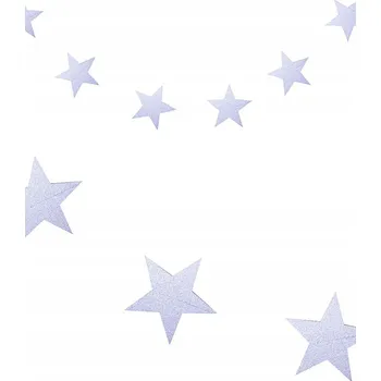 Obraz Stříbrná dekorace na zeď - závěsné hvězdičky