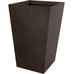 Květináč Keter, obdélníkový, výška 57 cm, hnědý, Ratanový květináč M
